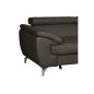 Canapé d'angle convertible en cuir italien de luxe 5/6 places FINLANDE avec coffre, chocolat, angle droit Canapé d'angle convertible en cuir italien de luxe 5/6 places FINLANDE avec coffre, chocolat, angle droit