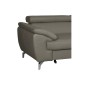 Canapé d'angle convertible en cuir italien de luxe 5/6 places FINLANDE avec coffre, taupe, angle droit Canapé d'angle convertible en cuir italien de luxe 5/6 places FINLANDE avec coffre, taupe, angle droit