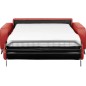 Canapé 3 places convertible en cuir italien de luxe ALVINE, rouge, Rouge foncé Canapé 3 places convertible en cuir italien de luxe ALVINE, rouge, Rouge foncé