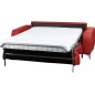 Canapé 3 places convertible en cuir italien de luxe ALVINE, rouge, Rouge foncé Canapé 3 places convertible en cuir italien de luxe ALVINE, rouge, Rouge foncé