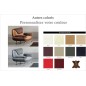 Fauteuil 1 place en cuir italien SICILIA, couleurs personnalisées