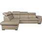 - Canapé d'angle en 100% cuir de luxe italien convertible et avec coffre, 5/6 places CITIZEN, couleur beige, angle gauche - Canapé d'angle en 100% cuir de luxe italien convertible et avec coffre, 5/6 places CITIZEN, couleur beige, angle gauche