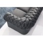 Canapé d'angle en cuir italien 6/7 places BIJOU, gris foncé. Canapé d'angle en cuir italien 6/7 places BIJOU, gris foncé.
