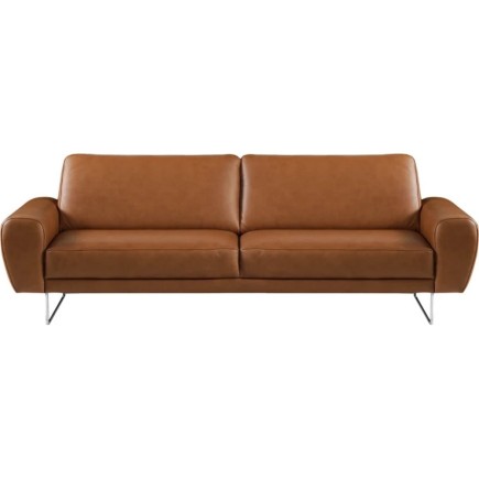 2EME paiement de la commande: Canapé 3 places en 100% tout cuir italien de prestige, spencer, marron cognac, 6x sans frais, tota