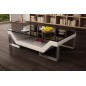 Table basse design PERLE, blanc, Gris clair, 120×70×42 cm Table basse design PERLE, blanc, Gris clair, 120×70×42 cm