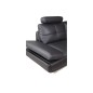 Canapé d'angle en cuir buffle italien de luxe 6/7 places BELLALIGNA, noir, angle gauche Canapé d'angle en cuir buffle italien de luxe 6/7 places BELLALIGNA, noir, angle gauche