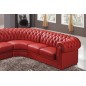Canapé d'angle en cuir italien 6/7 places BIJOU, rouge. Canapé d'angle en cuir italien 6/7 places BIJOU, rouge.