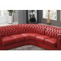 Canapé d'angle en cuir italien 6/7 places BIJOU, rouge. Canapé d'angle en cuir italien 6/7 places BIJOU, rouge.