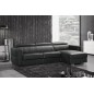 Canapé d'angle convertible en cuir de buffle italien de luxe 5 places ANTHONY, noir, angle droit, Canapé d'angle convertible en cuir de buffle italien de luxe 5 places ANTHONY, noir, angle droit,