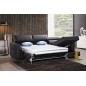 Canapé d'angle convertible en cuir de buffle italien de luxe 5 places ANTHONY, noir, angle droit, Canapé d'angle convertible en cuir de buffle italien de luxe 5 places ANTHONY, noir, angle droit,