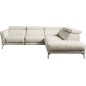 Canapé d'angle en 100% tout cuir épais de luxe italien 5/6 places DALEN, blanc cassé, angle droit Canapé d'angle en 100% tout cuir épais de luxe italien 5/6 places DALEN, blanc cassé, angle droit