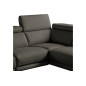 Canapé d'angle en 100% tout cuir épais de luxe italien 5/6 places DALEN, anthracite, angle droit Canapé d'angle en 100% tout cuir épais de luxe italien 5/6 places DALEN, anthracite, angle droit