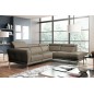 Canapé d'angle en 100% tout cuir épais de luxe italien 5/6 places DALEN, taupe, angle droit Canapé d'angle en 100% tout cuir épais de luxe italien 5/6 places DALEN, taupe, angle droit
