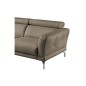 Canapé d'angle en 100% tout cuir épais de luxe italien 5/6 places DALEN, taupe, angle gauche Canapé d'angle en 100% tout cuir épais de luxe italien 5/6 places DALEN, taupe, angle gauche