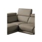 Canapé d'angle en 100% tout cuir épais de luxe italien 5/6 places DALEN, taupe, angle gauche Canapé d'angle en 100% tout cuir épais de luxe italien 5/6 places DALEN, taupe, angle gauche