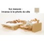 2EME paiement de la commande: Canapé relax et convertible en cuir de buffle italien de luxe 5/6 places yuca, beige, sur mesure i