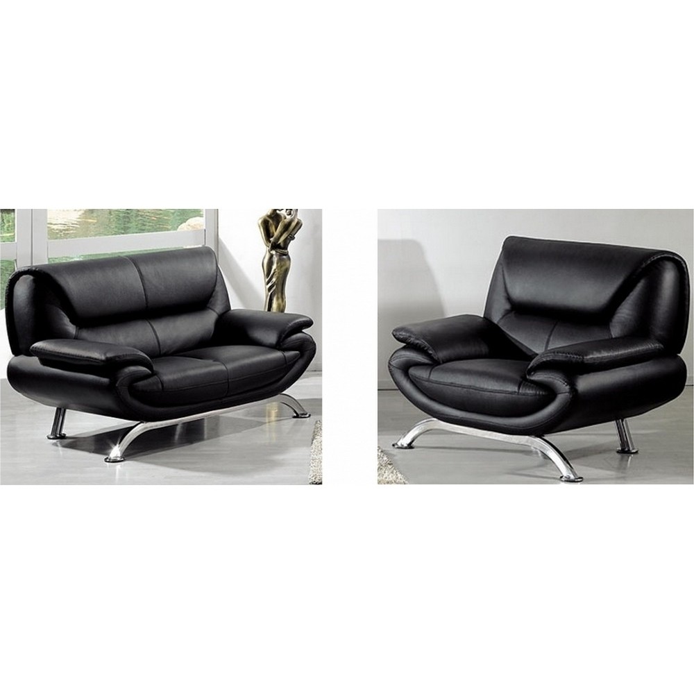 2eme paiement de la commande: Ensemble composé d'un canapé 2 places et d'un fauteuil, en cuir italien jonah, noir, 6x sans frais 2eme paiement de la commande: Ensemble composé d'un canapé 2 places et d'un fauteuil, en cuir italien jonah, noir, 6x sans frais