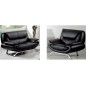 2eme paiement de la commande: Ensemble composé d'un canapé 2 places et d'un fauteuil, en cuir italien jonah, noir, 6x sans frais 2eme paiement de la commande: Ensemble composé d'un canapé 2 places et d'un fauteuil, en cuir italien jonah, noir, 6x sans frais