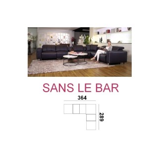 2eme paiement commande: Canapé d'angle relax cuir buffle italien luxe, noir surpiqure noire 2 relax électriques, 7/8 places, MON