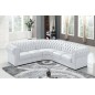Canapé d'angle en cuir italien 6/7 places BIJOU, couleur: BLANC Canapé d'angle en cuir italien 6/7 places BIJOU, couleur: BLANC