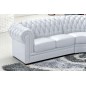 Canapé d'angle en cuir italien 6/7 places BIJOU, couleur: BLANC Canapé d'angle en cuir italien 6/7 places BIJOU, couleur: BLANC