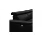 Canapé d'angle en cuir italien de luxe 5/6 places avec relax électrique et coffre, LINCOLN, noir, angle droit Canapé d'angle en cuir italien de luxe 5/6 places avec relax électrique et coffre, LINCOLN, noir, angle droit