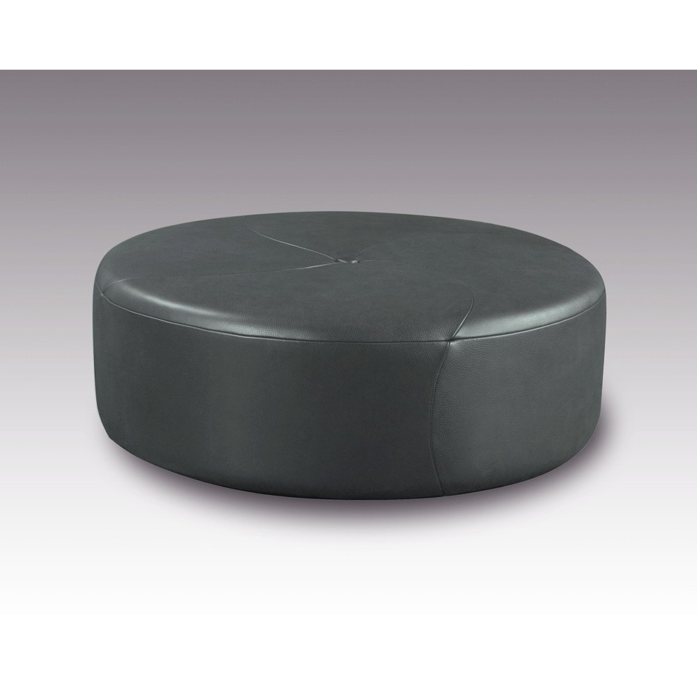 Grand pouf en cuir italien GIANT, gris foncé. Grand pouf en cuir italien GIANT, gris foncé.