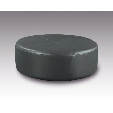 Grand pouf en cuir italien GIANT, gris foncé.
