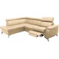 Canapé d'angle en cuir italien de luxe 5/6 places avec relax électrique et coffre, LINCOLN, beige, angle gauche Canapé d'angle en cuir italien de luxe 5/6 places avec relax électrique et coffre, LINCOLN, beige, angle gauche