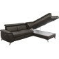 Canapé d'angle en cuir italien de luxe 5/6 places avec relax électrique et coffre, LINCOLN, chocolat, angle droit Canapé d'angle en cuir italien de luxe 5/6 places avec relax électrique et coffre, LINCOLN, chocolat, angle droit