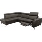 Canapé d'angle en cuir italien de luxe 5/6 places avec relax électrique et coffre, LINCOLN, chocolat, angle gauche Canapé d'angle en cuir italien de luxe 5/6 places avec relax électrique et coffre, LINCOLN, chocolat, angle gauche