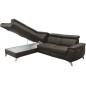 Canapé d'angle en cuir italien de luxe 5/6 places avec relax électrique et coffre, LINCOLN, chocolat, angle gauche Canapé d'angle en cuir italien de luxe 5/6 places avec relax électrique et coffre, LINCOLN, chocolat, angle gauche