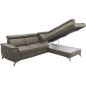 Canapé d'angle en cuir italien de luxe 5/6 places avec relax électrique et coffre, LINCOLN, taupe, angle droit Canapé d'angle en cuir italien de luxe 5/6 places avec relax électrique et coffre, LINCOLN, taupe, angle droit