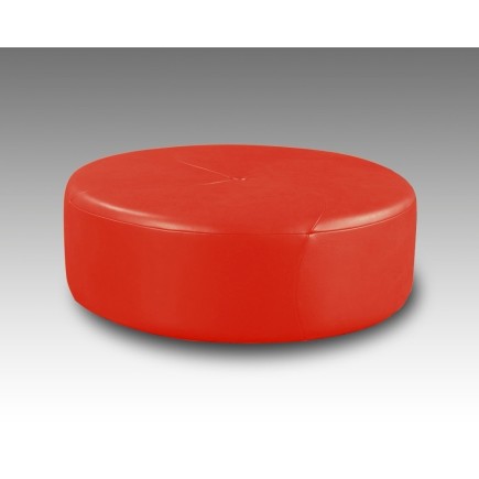 Grand pouf en cuir italien GIANT, rouge.