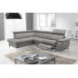 Canapé d'angle en cuir italien de luxe 5/6 places avec relax électrique et coffre, LINCOLN, gris foncé, angle gauche Canapé d'angle en cuir italien de luxe 5/6 places avec relax électrique et coffre, LINCOLN, gris foncé, angle gauche