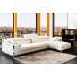Canapé d'angle en cuir italien 5 places SUEDE, blanc, droit Canapé d'angle en cuir italien 5 places SUEDE, blanc, droit