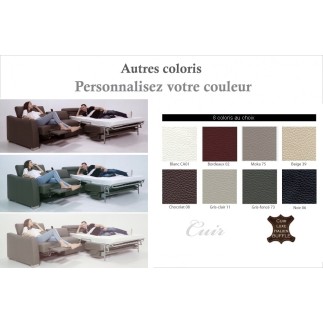 2eme paiement de la commande: Canapé relax et convertible en cuir de buffle italien de luxe 5/6 places yuca, couleur personnalis