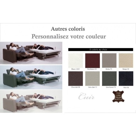 2eme paiement de la commande: Canapé relax et convertible en cuir de buffle italien de luxe 5/6 places yuca, couleur personnalis