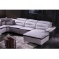 Canapé d'angle relax électrique en cuir buffle italien de luxe: COMBIRELAX, blanc et noir , angle gauche., TABLE OFFERTE, 7/8 pl Canapé d'angle relax électrique en cuir buffle italien de luxe: COMBIRELAX, blanc et noir , angle gauche., TABLE OFFERTE, 7/8 pl