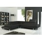 Canapé d'angle en cuir italien 5/6 places Grand CITY, noir, angle gauche Canapé d'angle en cuir italien 5/6 places Grand CITY, noir, angle gauche