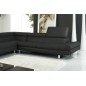 Canapé d'angle en cuir italien 5/6 places Grand CITY, noir, angle gauche Canapé d'angle en cuir italien 5/6 places Grand CITY, noir, angle gauche