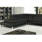 Canapé d'angle en cuir italien 5/6 places Grand CITY, noir, angle gauche Canapé d'angle en cuir italien 5/6 places Grand CITY, noir, angle gauche