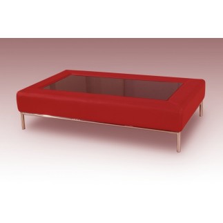 Table basse design CONTI, rouge