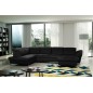 - Canapé d'angle en 100% tout cuir italien de luxe 8 places convertible et coffre, DENY, noir, angle gauche - Canapé d'angle en 100% tout cuir italien de luxe 8 places convertible et coffre, DENY, noir, angle gauche