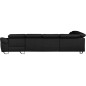 - Canapé d'angle en 100% tout cuir italien de luxe 8 places convertible et coffre, DENY, noir, angle gauche - Canapé d'angle en 100% tout cuir italien de luxe 8 places convertible et coffre, DENY, noir, angle gauche