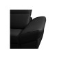- Canapé d'angle en 100% tout cuir italien de luxe 8 places convertible et coffre, DENY, noir, angle gauche - Canapé d'angle en 100% tout cuir italien de luxe 8 places convertible et coffre, DENY, noir, angle gauche