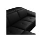 - Canapé d'angle en 100% tout cuir italien de luxe 8 places convertible et coffre, DENY, noir, angle gauche - Canapé d'angle en 100% tout cuir italien de luxe 8 places convertible et coffre, DENY, noir, angle gauche