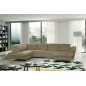 Canapé d'angle en 100% tout cuir italien de luxe 8 places convertible et coffre, DENY, taupe, angle gauche Canapé d'angle en 100% tout cuir italien de luxe 8 places convertible et coffre, DENY, taupe, angle gauche