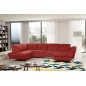 - Canapé d'angle en 100% tout cuir italien de luxe 8 places convertible et coffre, DENY, rouge foncé, angle gauche - Canapé d'angle en 100% tout cuir italien de luxe 8 places convertible et coffre, DENY, rouge foncé, angle gauche