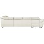 Canapé d'angle en 100% tout cuir italien de luxe 8 places convertible et coffre, DENY, blanc cassé, angle droit Canapé d'angle en 100% tout cuir italien de luxe 8 places convertible et coffre, DENY, blanc cassé, angle droit